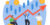 Candlestick chart showing progress and growth of company