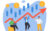 Candlestick chart showing progress and growth of company